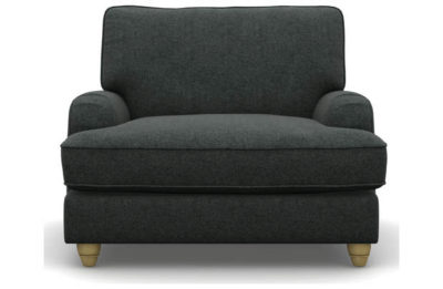 Heart of House Adeline Tweed Fabric Chair - Charcoal